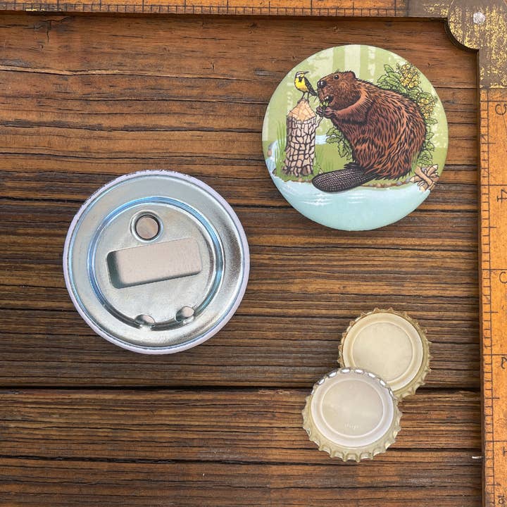 Oregon Beaver Magnetic Bottle Opener – 2.25" for wholesale by Two Little Fruits