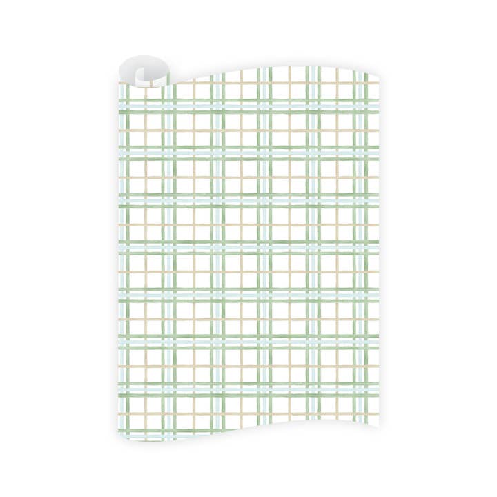 Rollo de papel de regalo a cuadros Lush Pines para venta al por mayor de Dogwood Hill