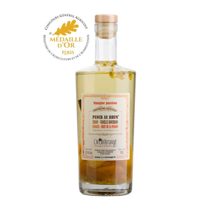 L'Arôm'Arrangé - Wholesale Pre-Mixed/Ready-Made Alcoholic Drinks - Passion Mango Arranged Rum - 70cl