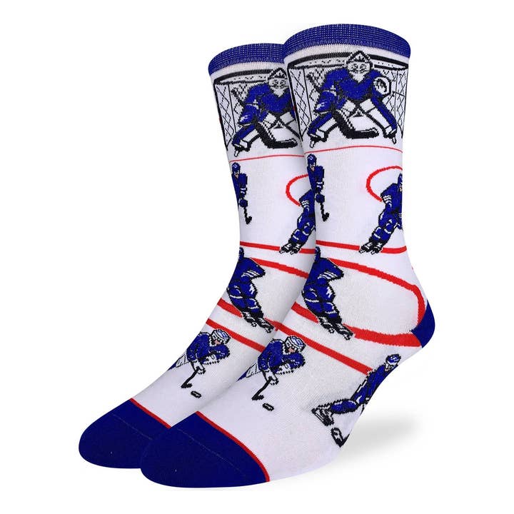 Good Luck Sock - Wholesale Socks - Men's - Men's Hockey, Blue & White Socks