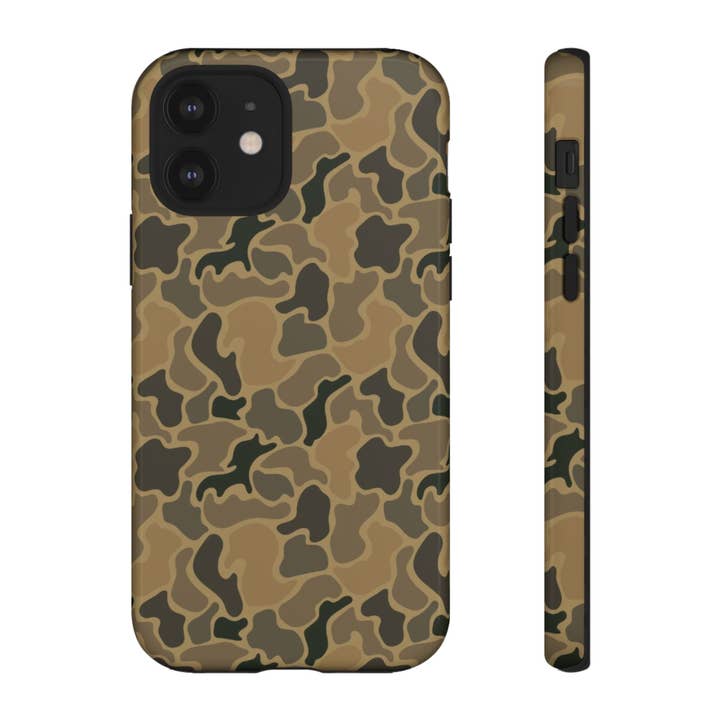 Brown Old Skool Camo IPhone Tough Cases for wholesale by Grassy Creek Designs