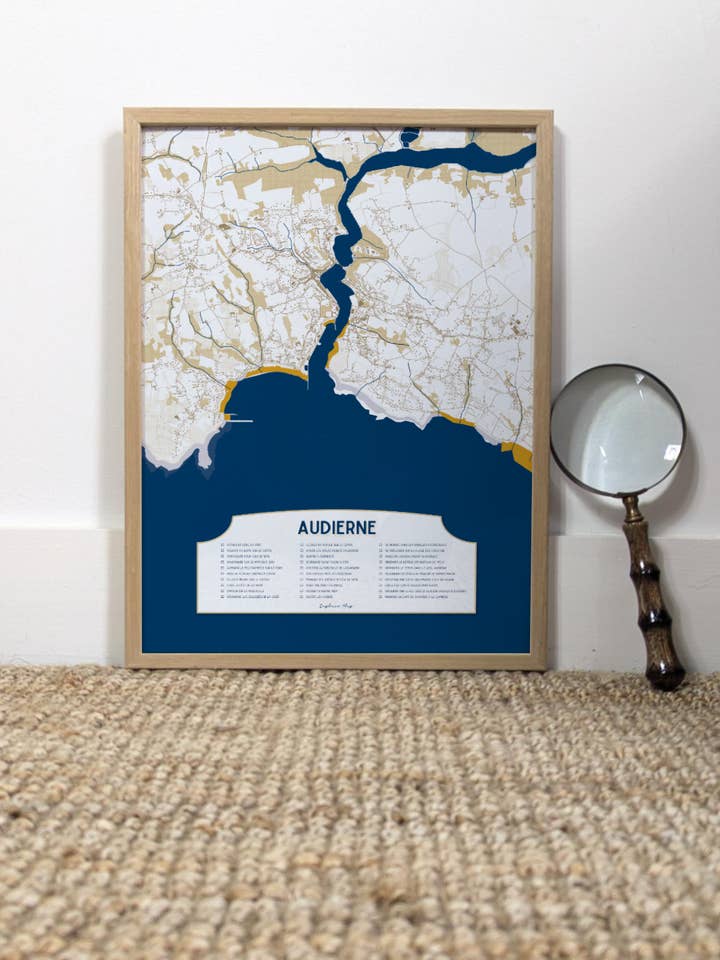 Vis kort Audierne – CheckMap for engroshandel hos Captain Map