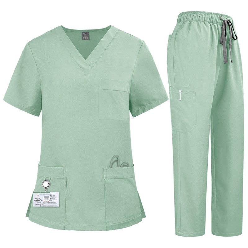 FurDecoration - Wholesale Healthcare Uniform - Women's - Short Sleeve Straight Leg Scrub Suit7