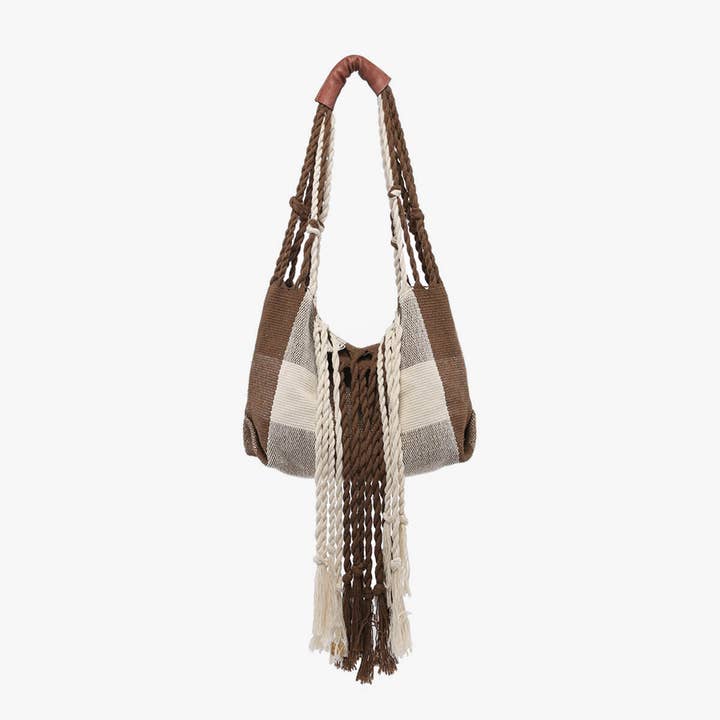 Jen & Co. - Wholesale Satchel - Women's - *SALE* M2092 June Plaid Handwoven Satchel
