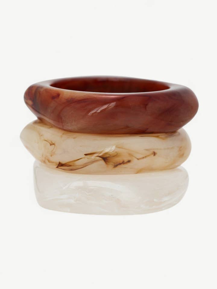 Sculpted Square Bangle for wholesale by Miss Cecilia