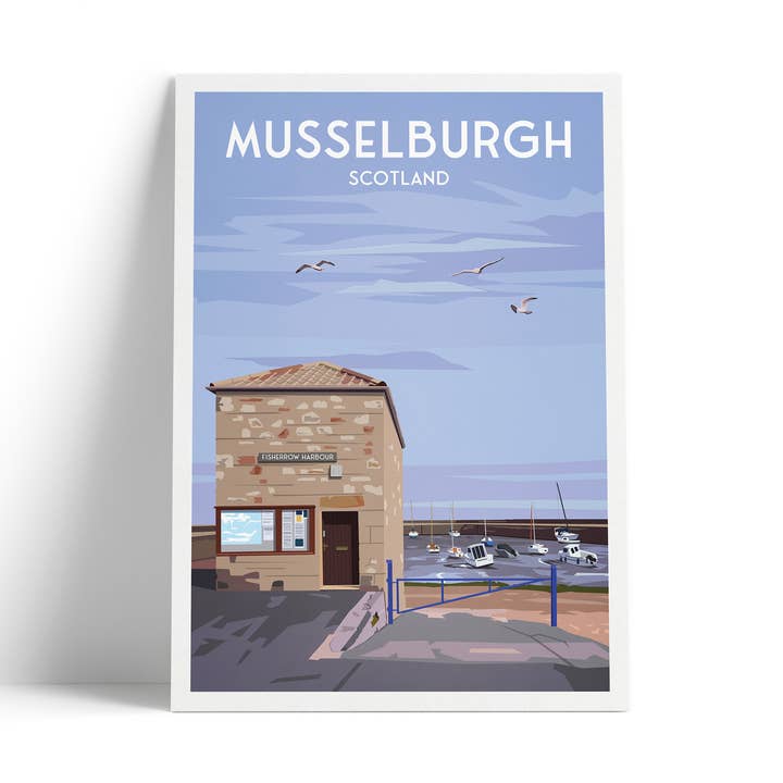 Musselburgh Fisherrow Harbour Print - Midlothian - Scotland for wholesale by Printagonist