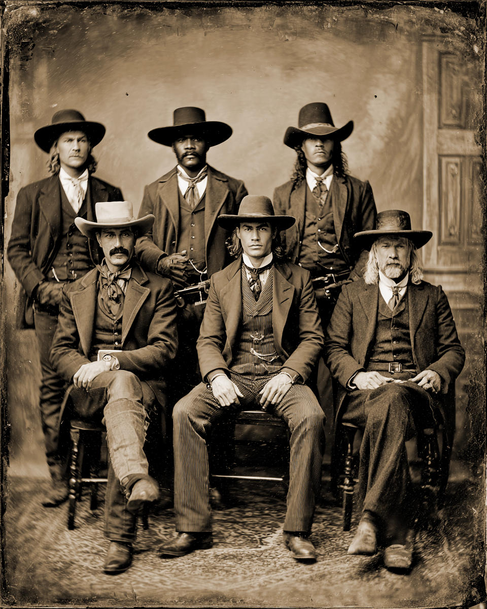 Mowbi – Engroshandel Kunsttryk – Vintage Old West Bande Amerikansk Vest Kunsttryk - 8"x10" Kunstværk0