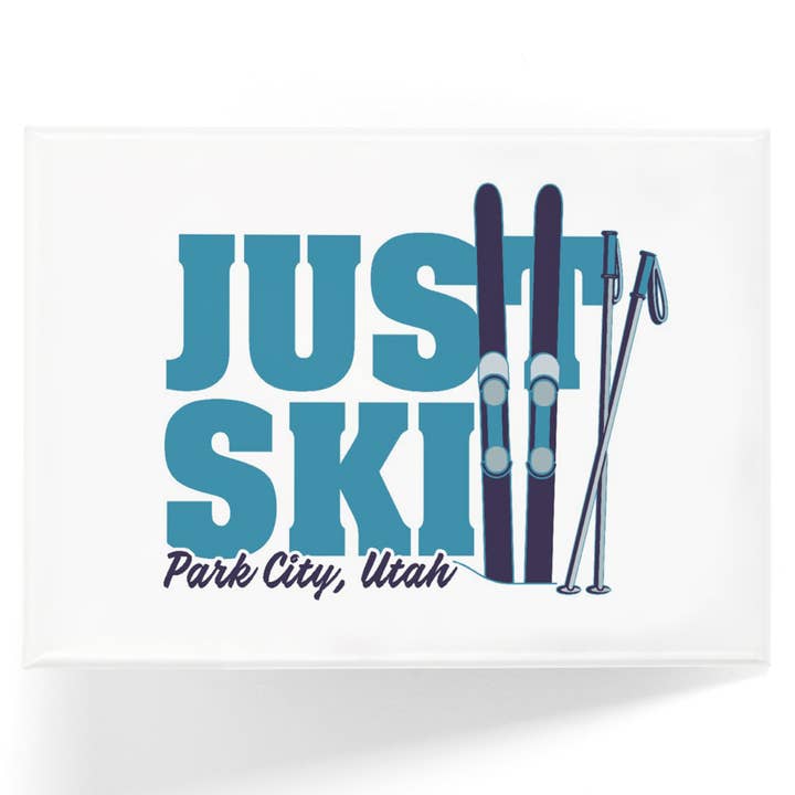 Tablas y bastones de esquí MAGNET Park City, Utah para venta al por mayor de Lantern Press