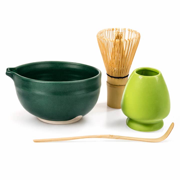 Matcha Tea Startup Gift Set - Bowl, Whisk, Scoop, Holder for wholesale by TEALYRA / LUXBE