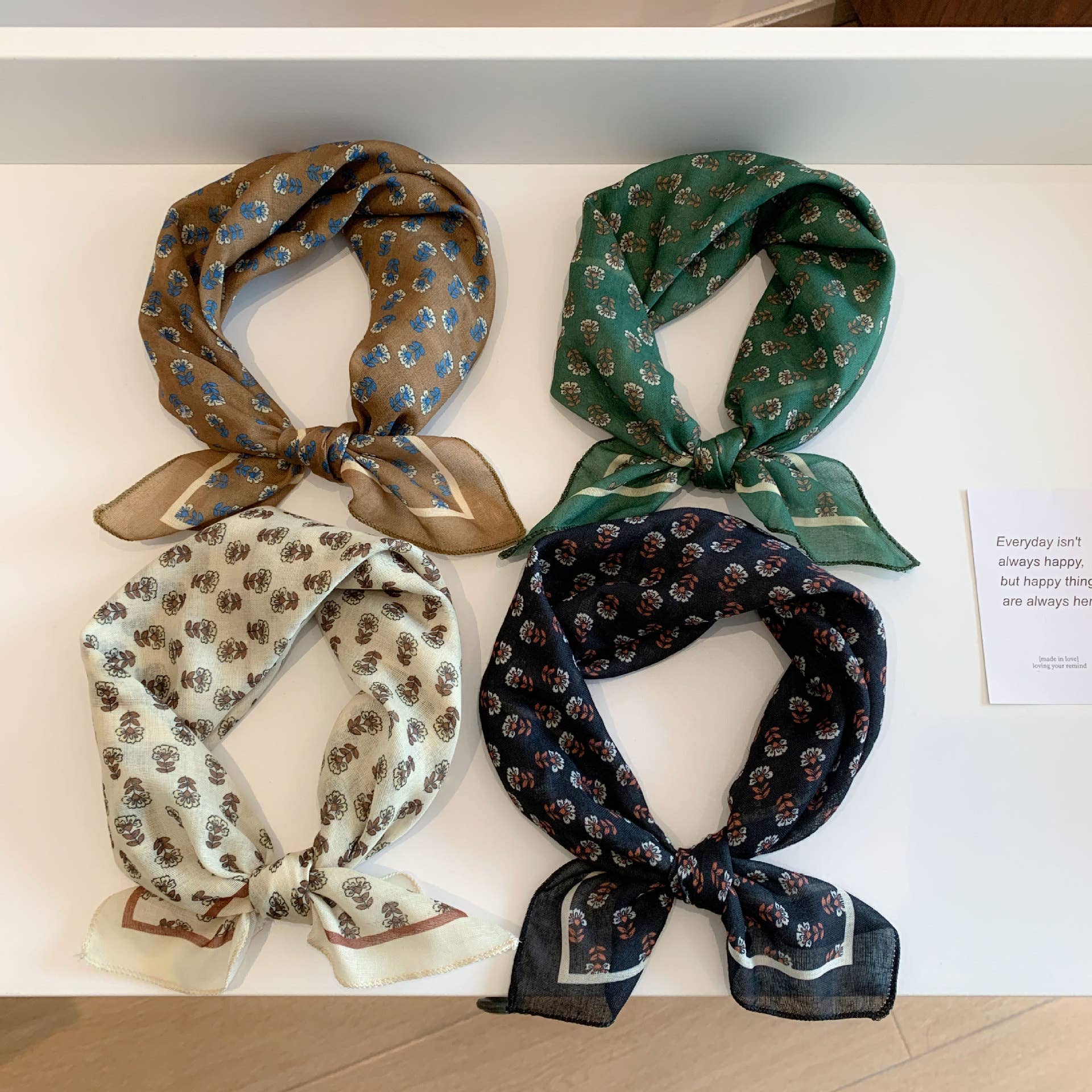 MKS America - Wholesale Bandana - Women's - Bohemia Tropical Floral botanical square scarf bandana5