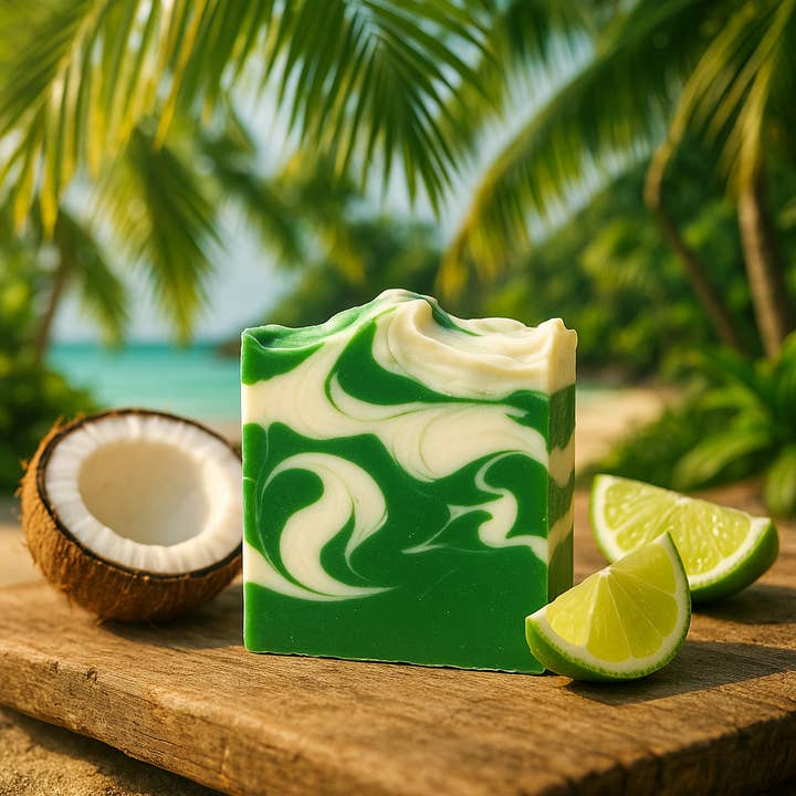 DeShawn Marie Soap Boutique - Venta al por mayor Pastilla de jabón - Pan de jabón de coco y lima de 3,5 LB5