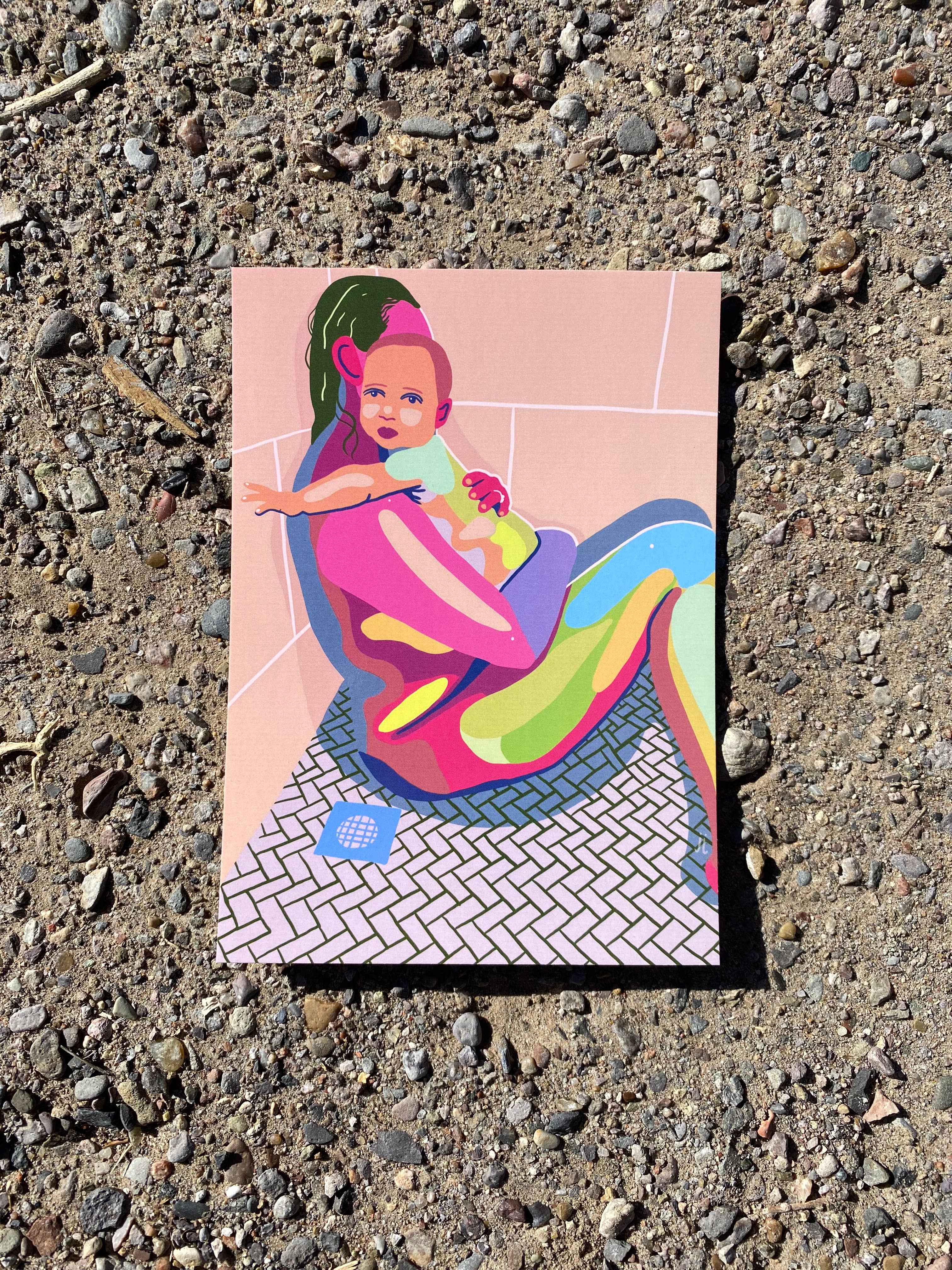 June Jewell Designs - Wholesale Art Print - 5”x7” Shower Moment Art Print4