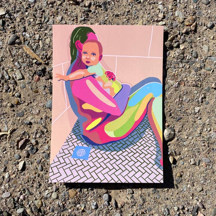 June Jewell Designs - Wholesale Art Print - 5”x7” Shower Moment Art Print4