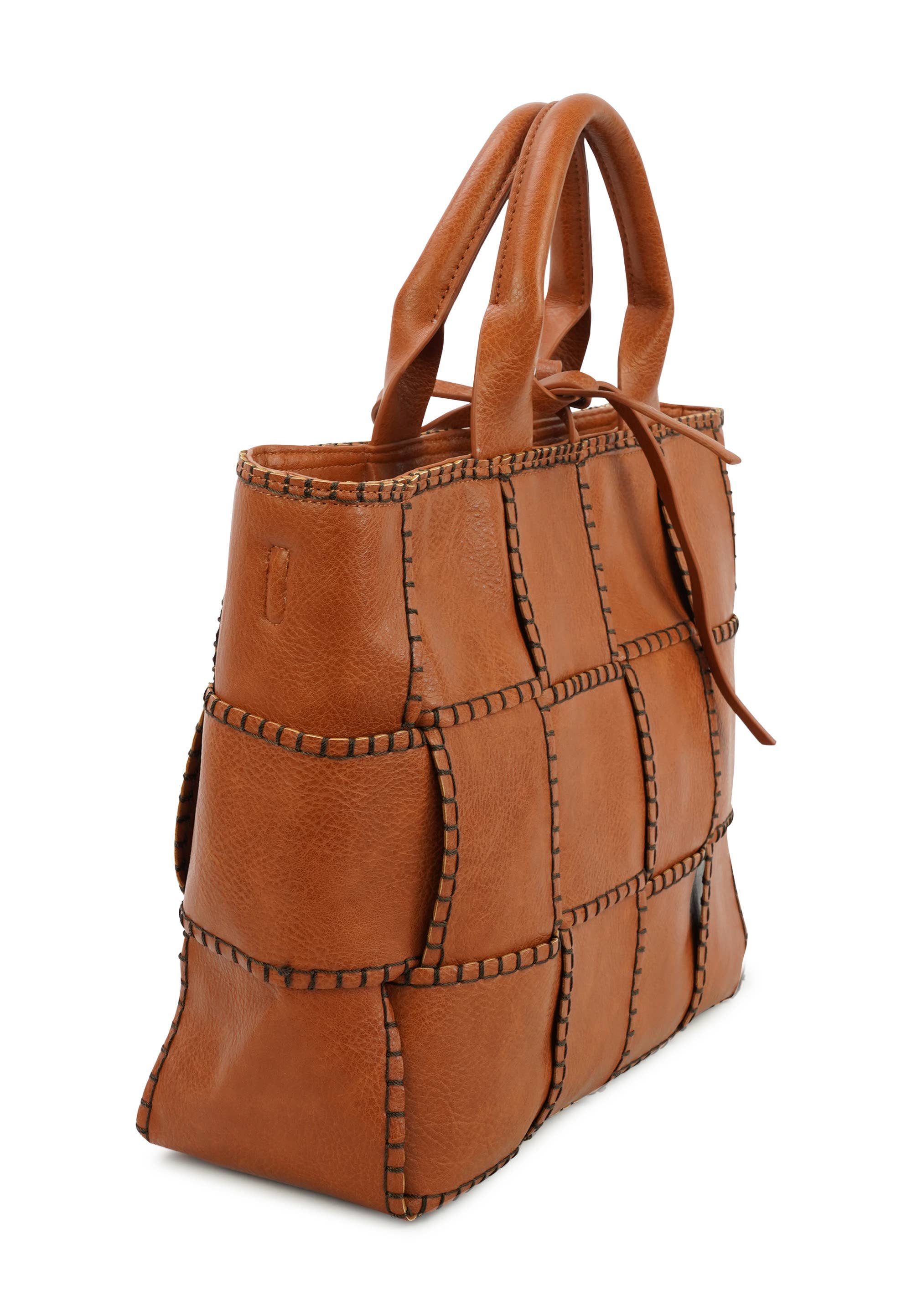 HJS - Venta al por mayor Bolso con asas - Mujer - Bolso 'SADLE' - Elegante diseño trenzado21