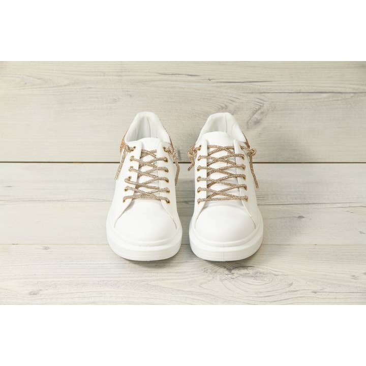 Top Staka – wholesale Lifestyle trainers – Women′s – A2373Women Fashion Glitter Crystal lace up Platform Sneakers5