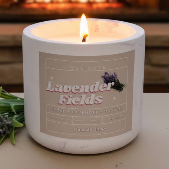 Vela de Soja de Cerámica de Lavanda 5.50 Oz para venta al por mayor de Que Cute