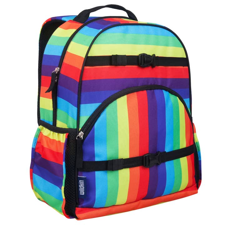 Mochila ecológica grande Rainbow Stripe - 18 L para venta al por mayor de Wildkin