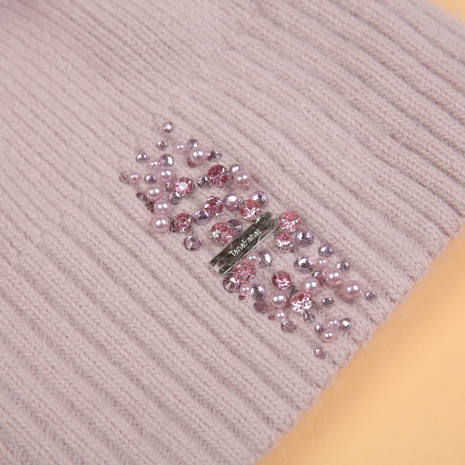 PEACH ACCESSORIES - Vente Bonnet – femme - Chapeau à pompon avec accent perlé décoratif SD12012