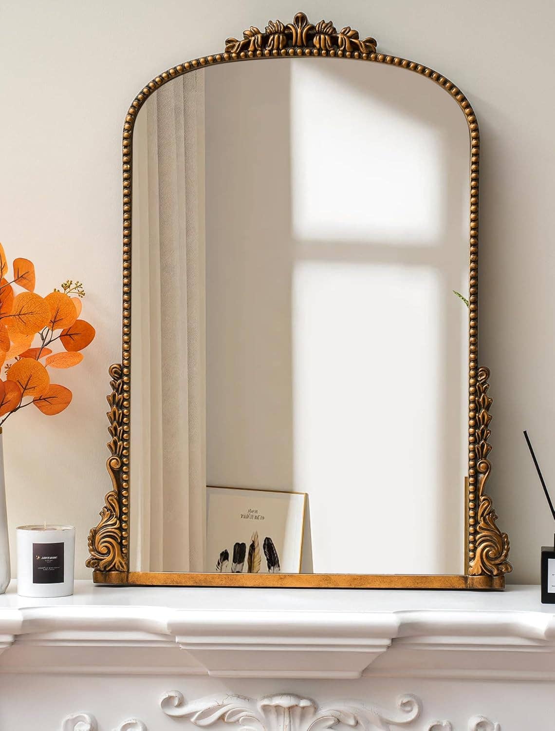 Antique Gold Baroque Wall Mirror 31.5 Inch By 23.6 Inch for wholesale on Faire8