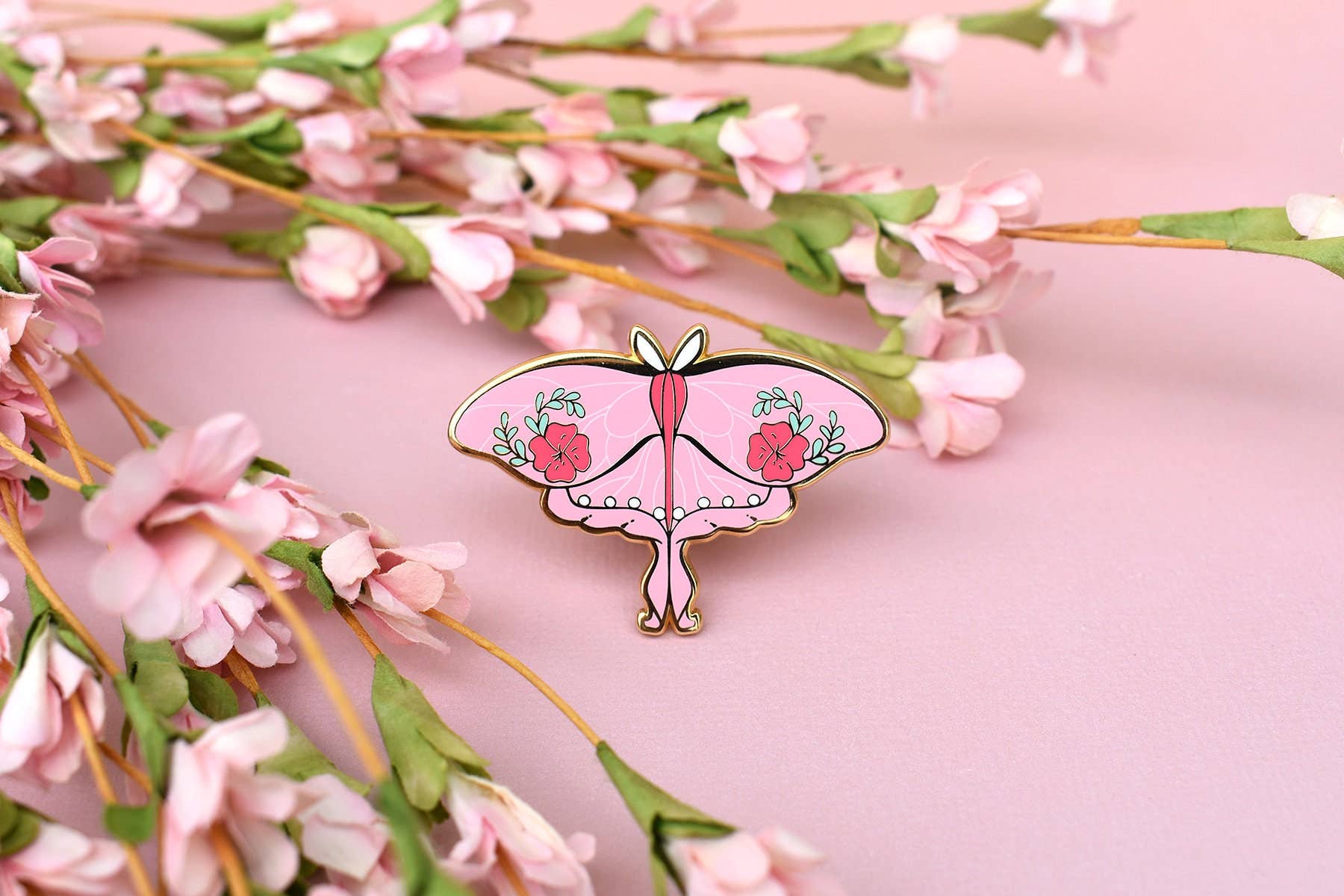 The Moonborn - Wholesale Lapel Pin/Button - Aphrodite Greek Mythology Olympian Goddess Moth Pin2