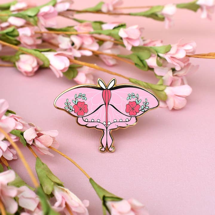 The Moonborn - Wholesale Lapel Pin/Button - Aphrodite Greek Mythology Olympian Goddess Moth Pin2