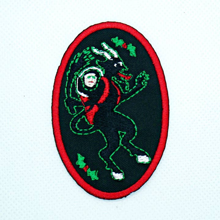 Creepin"Xmas Krampus jern på patch for engroshandel hos Junkyard Witch