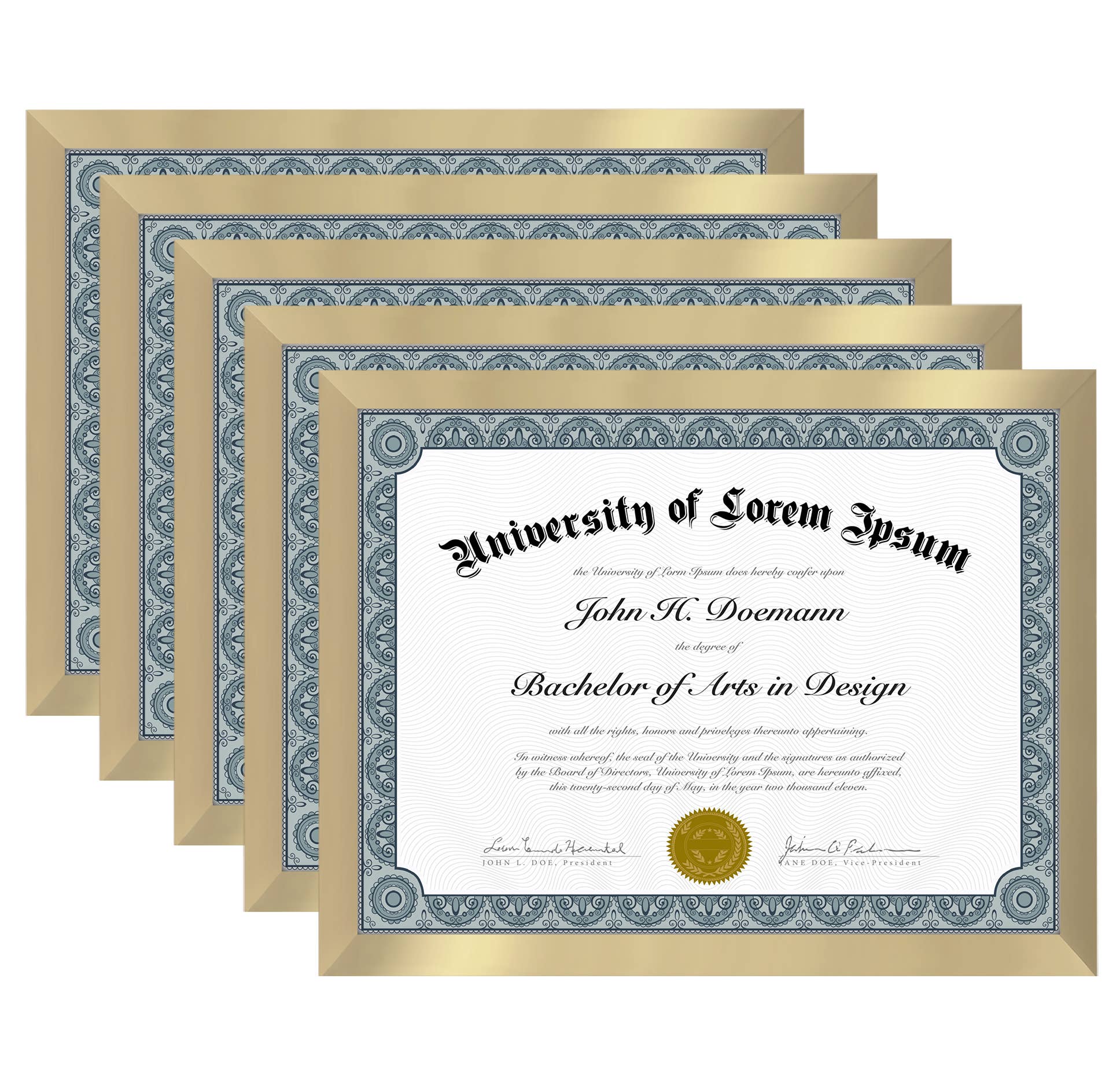 Americanflat - Wholesale Picture Frame - Americanflat 5 Pack Picture Frames With Mat Plexiglass Cover132