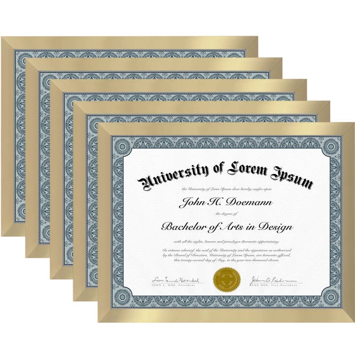 Americanflat - Wholesale Picture Frame - Americanflat 5 Pack Picture Frames With Mat Plexiglass Cover132