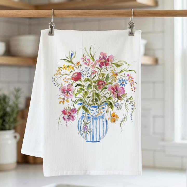 Sunday Morning Kitchen Towel for wholesale by Pamela Cassidy Designs