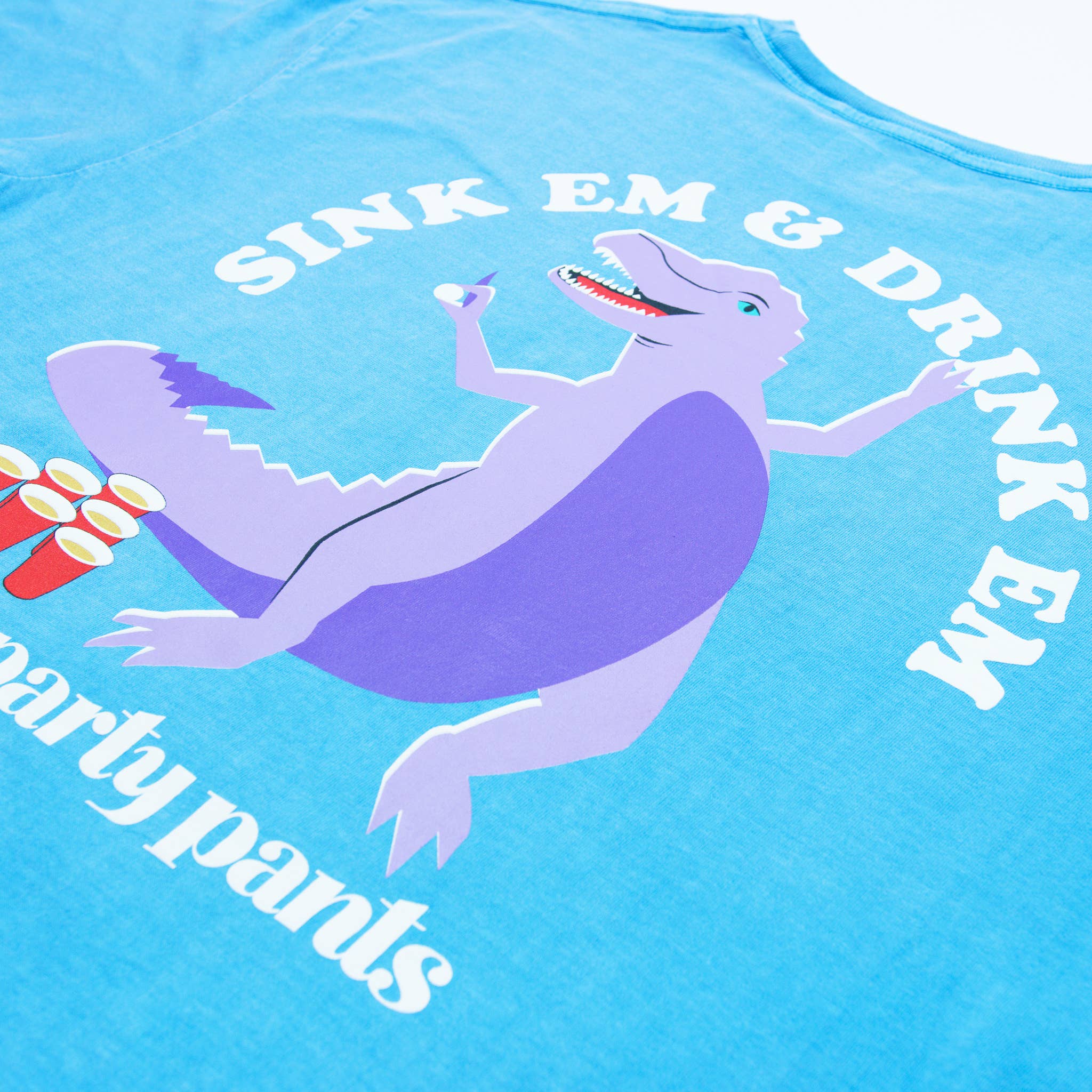 Party Pants - Wholesale T-Shirt (Graphic) - Men's - T-rex Beer Pong Short Sleeve Tee2