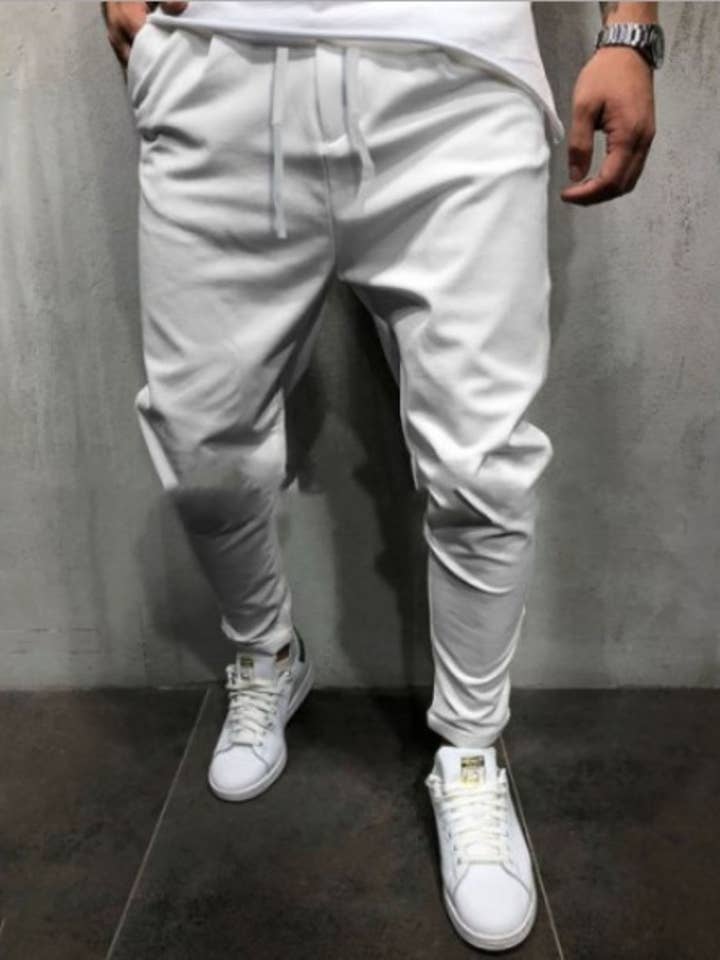 Blak Wardrob – Engroshandel Bukser - Herre – Herrebukser i store størrelser med snøre og kort slim fit.