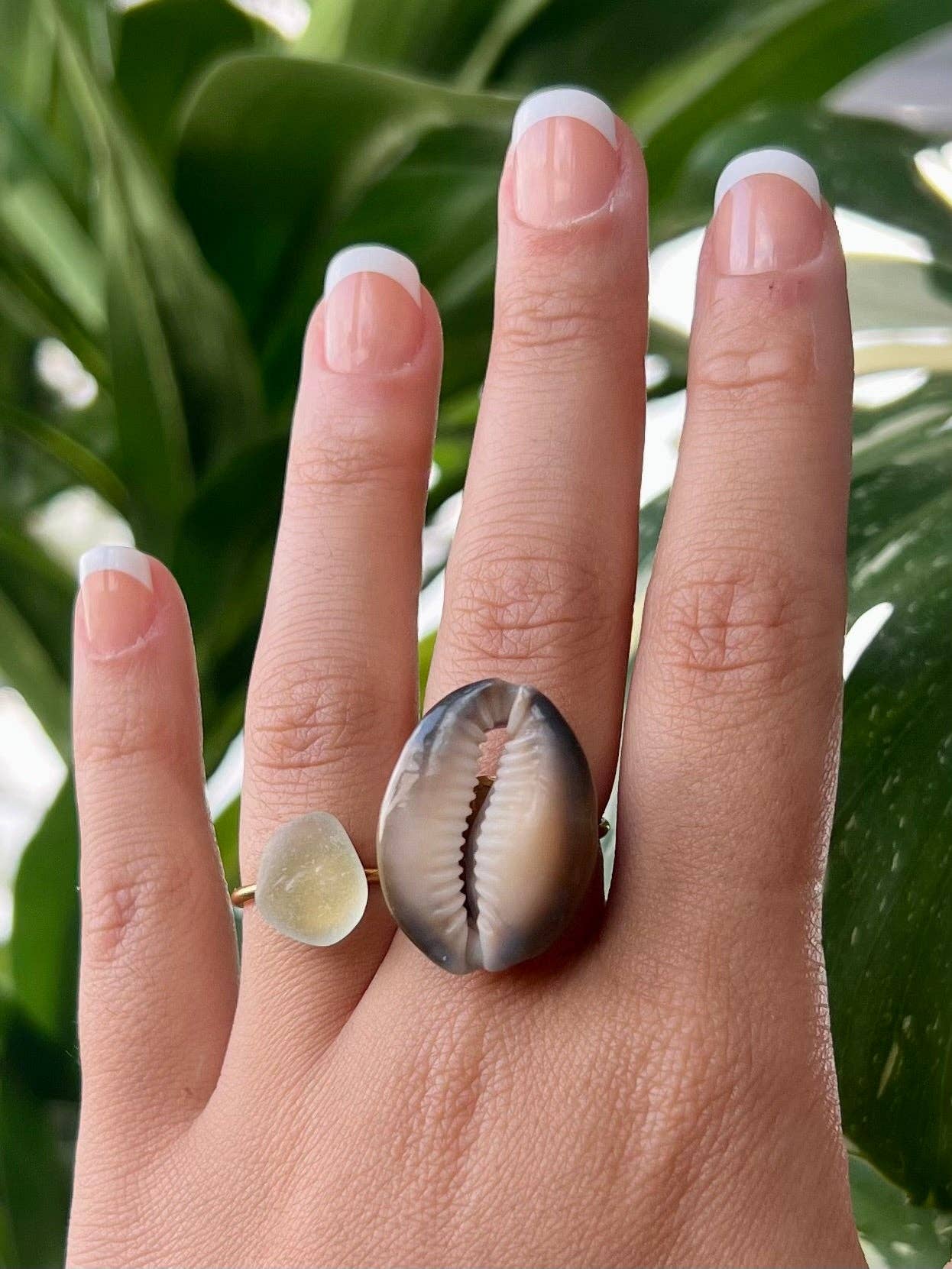 HALT - Wholesale Cocktail/Statement Ring - Honey Cowrie Ring | Boho Surfer Beach Jewelry7