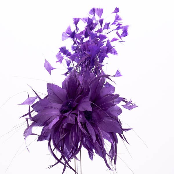 KaKyCo - Wholesale Fascinator hat – Women's - Small Base With Variety Feather On Top Fascinator | AJ780S10