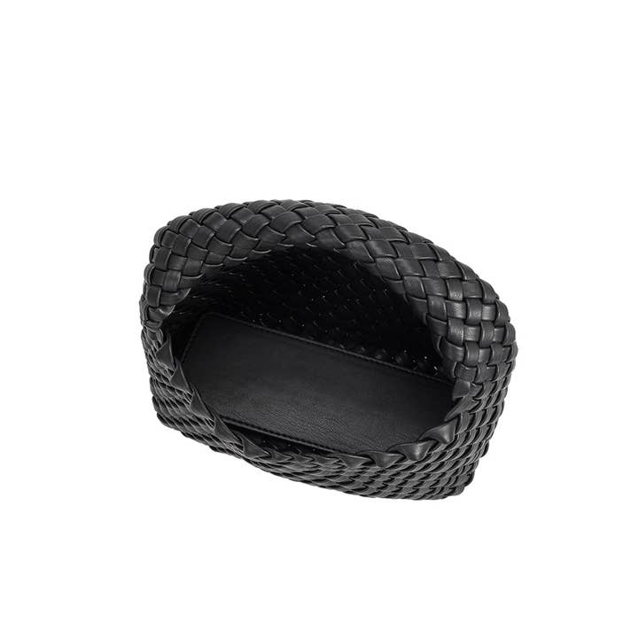 Melie Bianco - Wholesale Top Handle Bag - Women's - Sylvie Recycled Vegan Black Top Handle Bag2