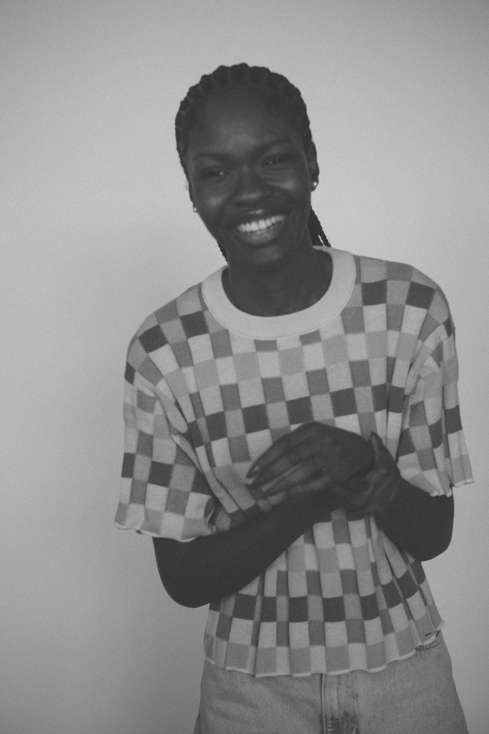 The Endery - Wholesale Knit Sweater - Women's - Anni Grid Plaited Tee - Elemental4