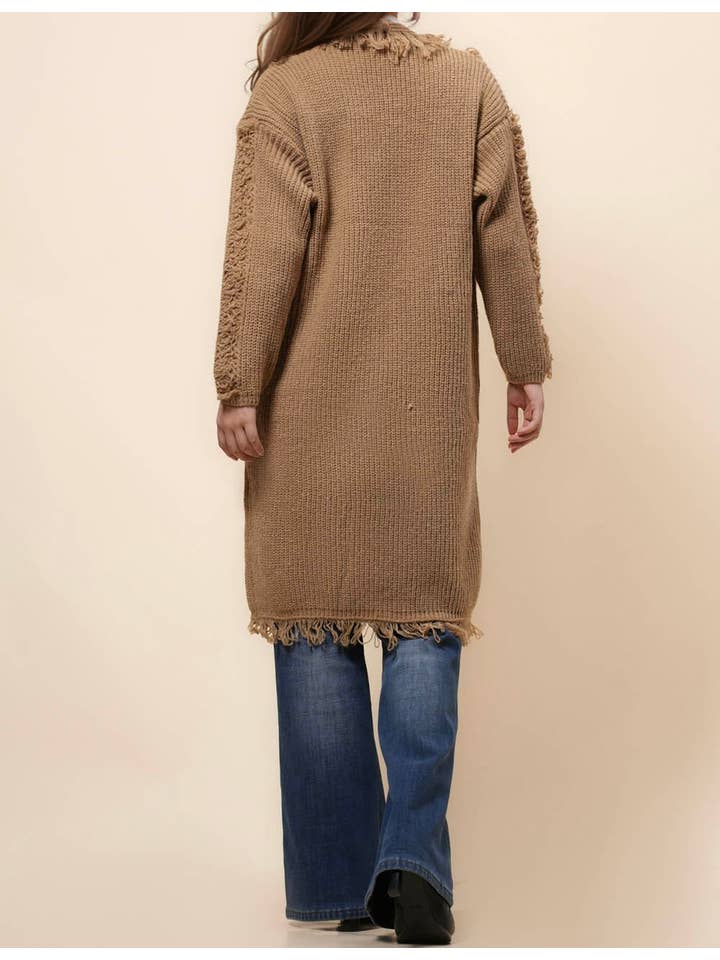 Sweetkama – wholesale Cardigan – Women’s – Ladies Solid Color Tassels Open Front Cardigan SKT410886