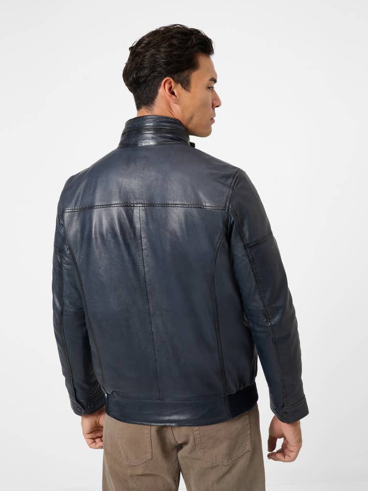 Ricano - Wholesale Leather Jacket - Men's - Men's leather blouson Ricma with stand-up collar12