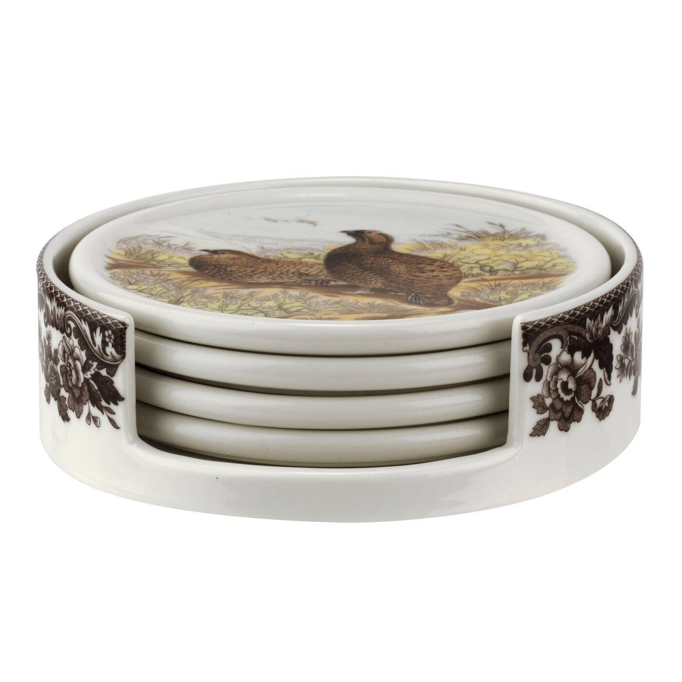 Portmeirion, Spode, Pimpernel, Nacthmann, Wrendale Designs - Wholesale Coasters - Spode Woodland 4 Piece Ceramic Coasters with Holder1