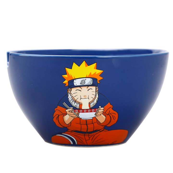 Bioworld Merchandising - Wholesale Bowl - Naruto Uzumaki Eating Noodles 20 oz Ramen Bowl With Chopsticks5