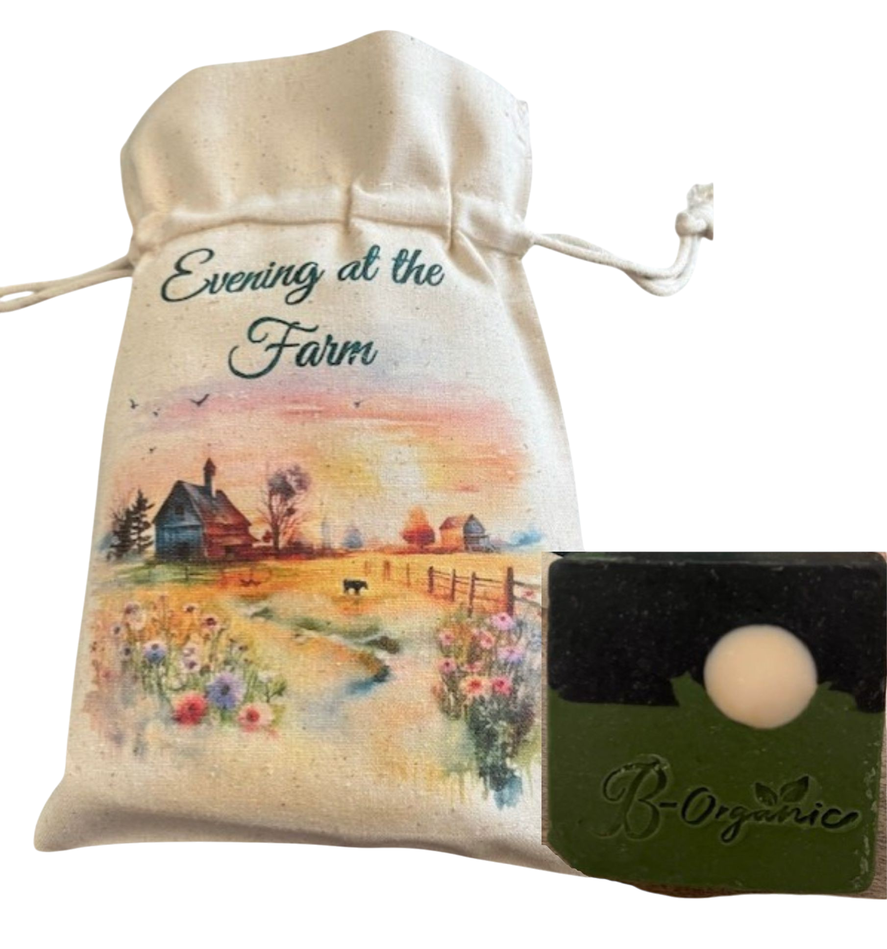 B-Organic - Wholesale Bar Soap - Soap in a Bag - Evening at the Farm0
