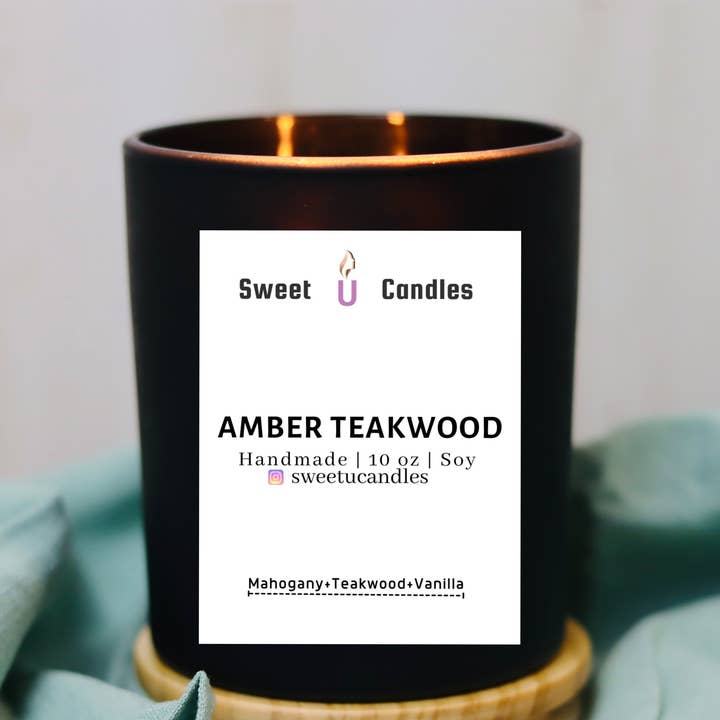 Amber Teakwood Candle for wholesale by Sweet U Candles