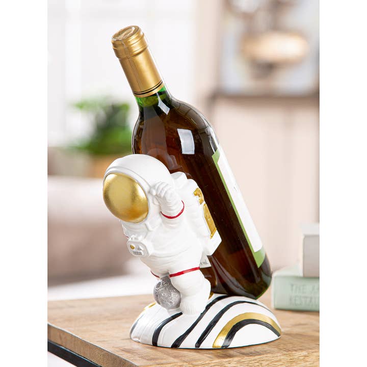 gold white Wine bottle holder Voyager gold-colored H. 17 cm, set of 2 for wholesale on Faire