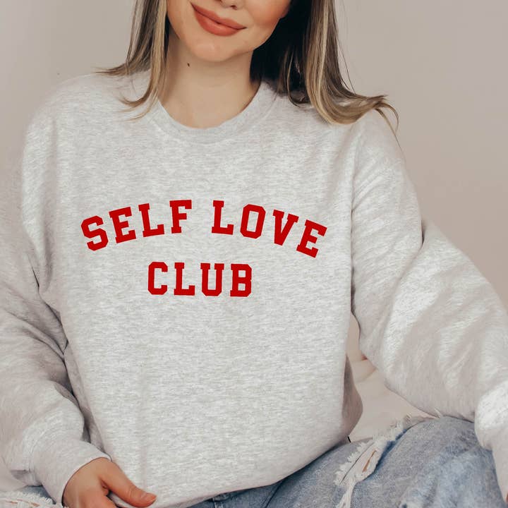 Selvkærlighed Club Sweatshirt Valentines Crewneck for engroshandel hos P E T I T R U E