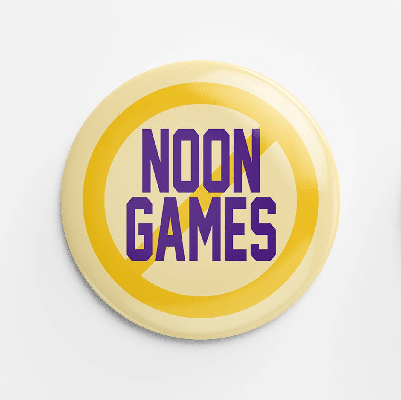 Thanks For Everything - Wholesale Lapel Pin/Button - Noon Games Button (yellow & purple)