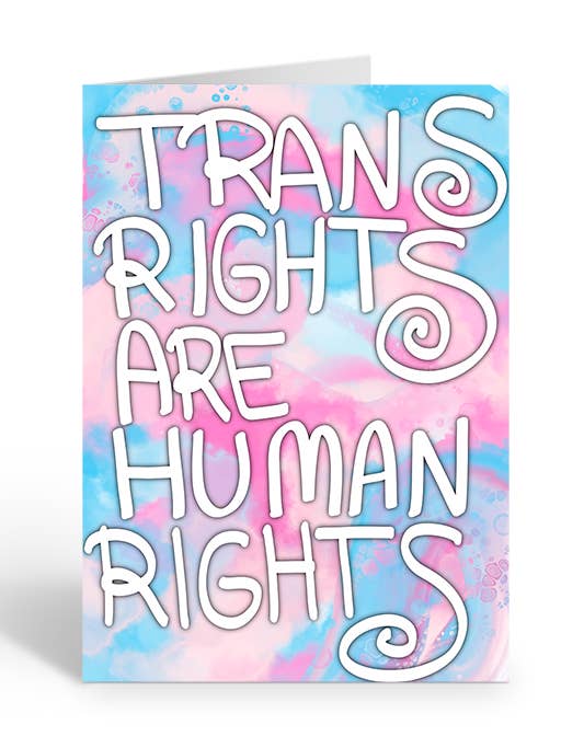 TRANSRETTIGHEDER ER MENNESKERETTIGHEDER Kort for engroshandel hos Two Brides Presents