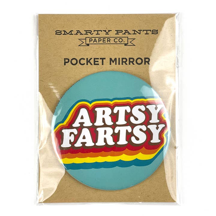 Smarty Pants Paper – wholesale Compact mirror – Artsy Fartsy Pocket Mirror2