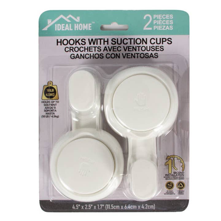 Ideal Home Hooks W/Suction Cups for wholesale by Deluxe Import Trading