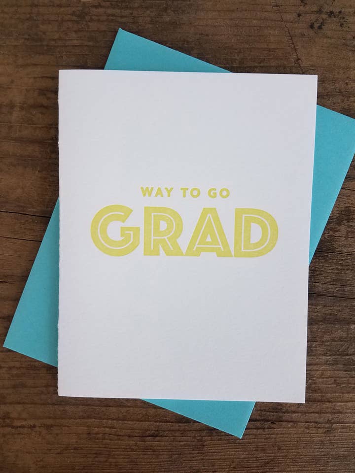 Way to Go Grad - Tarjeta de felicitación para venta al por mayor de Iron Leaf Press