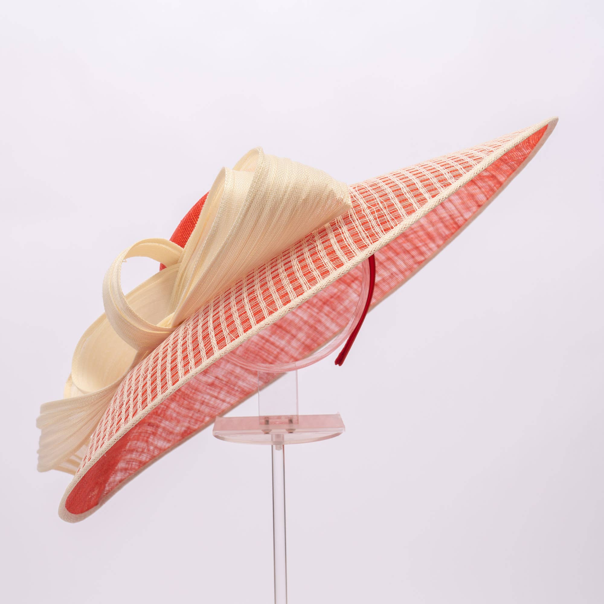 KaKyCo - Wholesale Hat Accessory - Women's - Dual Color Sinamay Base With Jinsin Buntal Bow | 1020853