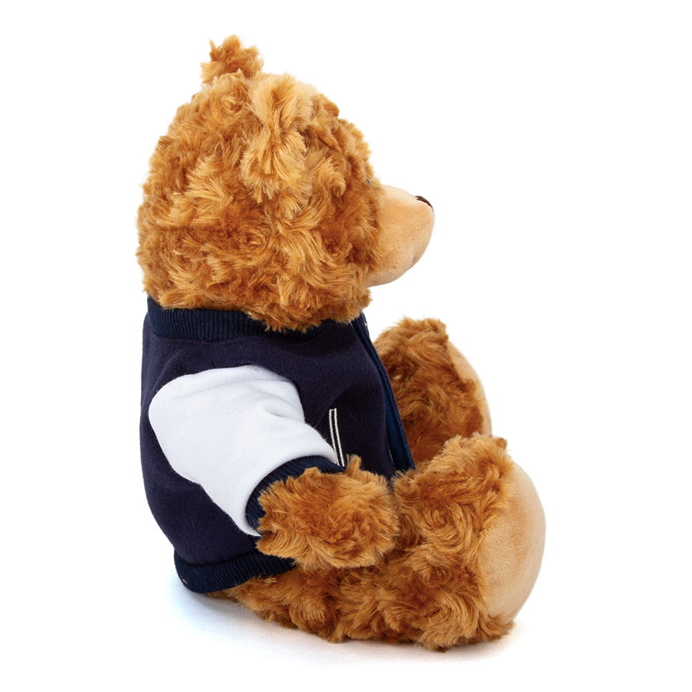 Plushland - Wholesale Stuffed/Plush Toy - Kids & Baby - 11" Customizable Mocha Bear Plush with Custom Varsity Jacket7